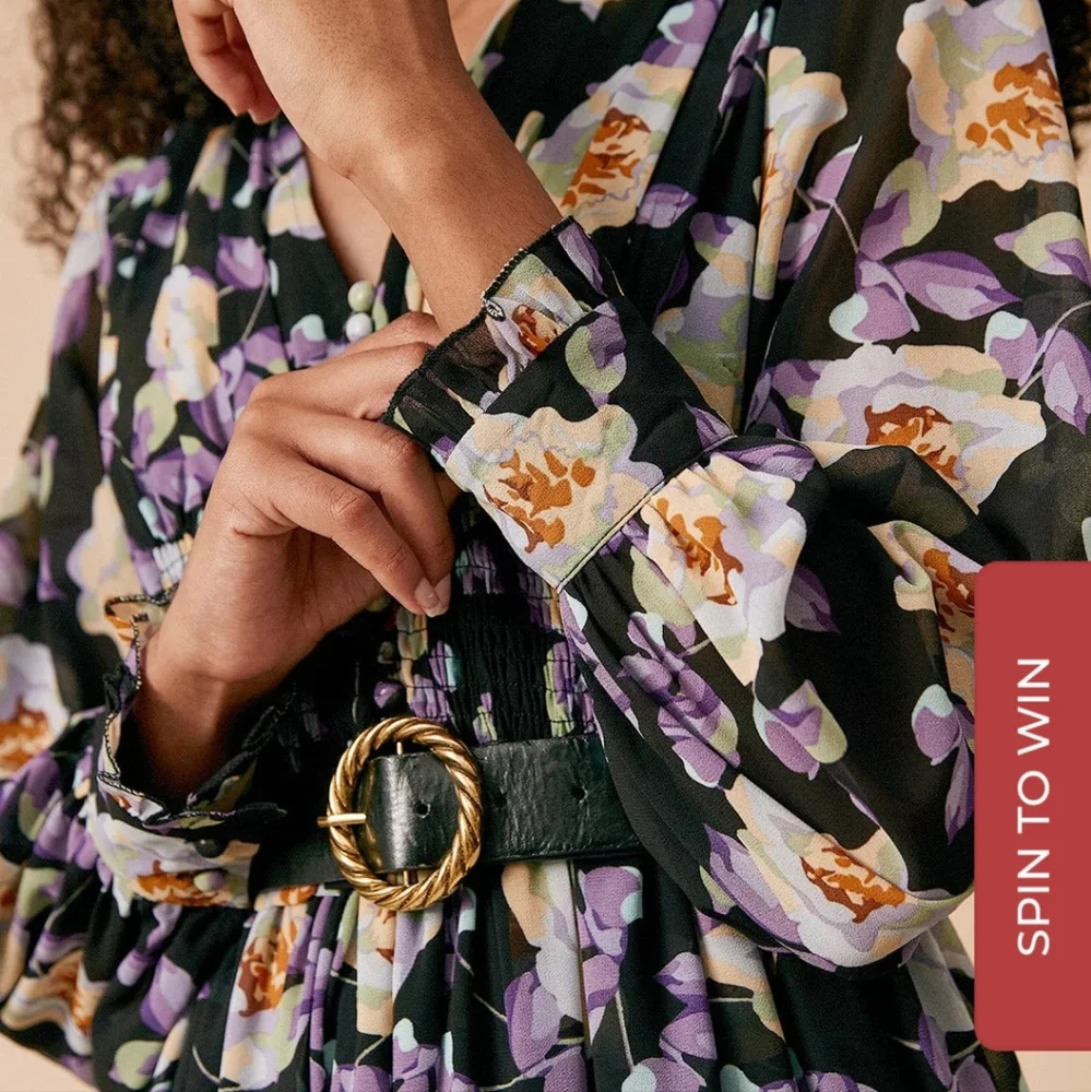 FLORAL RUFFLE DRESS - Picture 2 of 11